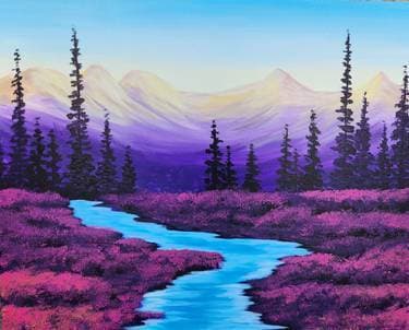 A River Runs Through It - Paint and sip event at Canlan Sports - Langley Twin Rinks in Langley, BC - PaintNite.com