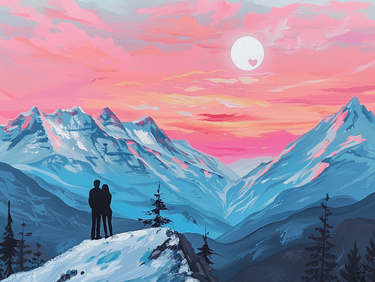 Rocky Mountain LOVE - Paint Nite event in Vancouver, BC