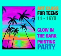Teens Art Class Glow in the Dark Party thumbnail