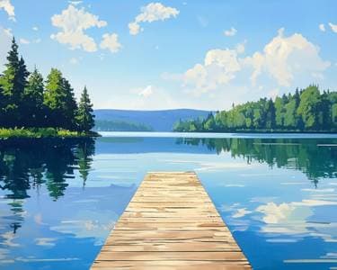 Cottage Country Dock - Paint Nite event in Mississauga, ON
