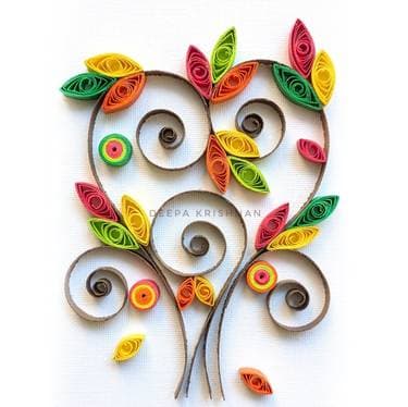 Autumn Amour - Paper Quilling - Paint and sip event at East Side Heartland in Mississauga, ON - PaintNite.com