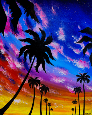 Southern Cali Sunset - Paint and sip event at Best Western Premier at Fisher's Landing in VANCOUVER, WA - PaintNite.com