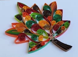 Paper Quilling Fall Leaf thumbnail
