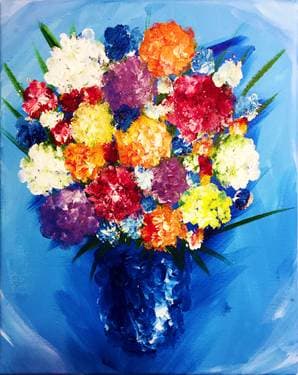 Just Flowers - Paint and sip event at BloNo Pizza Co. in Normal, IL - PaintNite.com