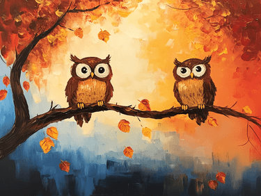 Feathered Fall Friends - Paint and sip event at Paliotti’s Italian Restaurant in Abbotsford , BC - PaintNite.com