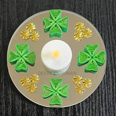 Lucky Clover Candle Holder - Paper Quilling with Deepa Krishnan