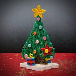 3-D Miniature Christmas Tree - Paper Quilling thumbnail