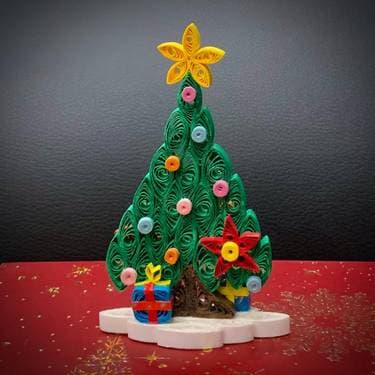3-D Miniature Christmas Tree - Paper Quilling with Deepa Krishnan