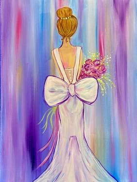 Spring Bridal Bouquet - Paint and sip event at Boston Pizza Milton in Milton, ON - PaintNite.com
