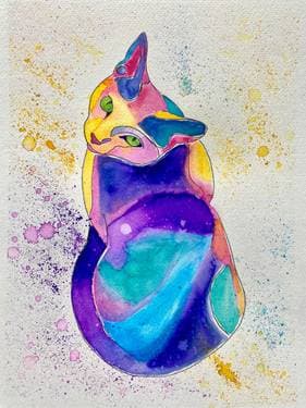 Paint Your Pet - Watercolour - Paint and sip event at Madison's 1212 in Calgary, AB - PaintNite.com