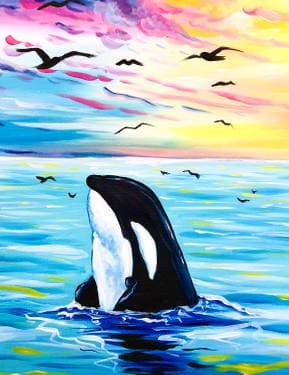 Orca Daze - Paint and sip event at The Rec Room - Barrie in Barrie, ON - PaintNite.com