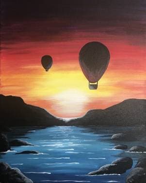 Hot Air Balloon Sunset with Joyce (Of Art!!) Team Creative Magic
