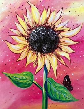 Sunflower of Gratitude - Paint and sip event at Great River Brewery in Davenport, IA - PaintNite.com