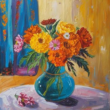 Beautiful Bouquet at Mtn. Mike's in Rohnert Park — Painting