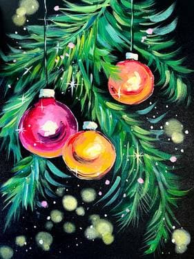 Shine Bright Christmas - Paint and sip event at BROTHERS TAPHOUSE in Lincoln, CA - PaintNite.com