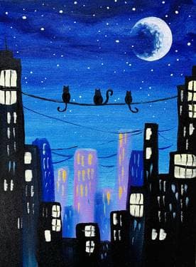 Cool City Cats - Paint and sip event at Mobtown Brewing Company in BALTIMORE, MD - PaintNite.com