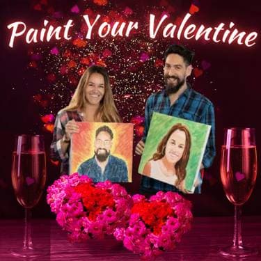 Paint your Partner: Valentine edition. - Paint and sip event at Luchador Brewing Company in Chino Hills, CA - PaintNite.com