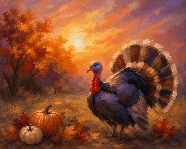 Fall Thanksgiving Turkey - Paint Nite event in Napa, CA