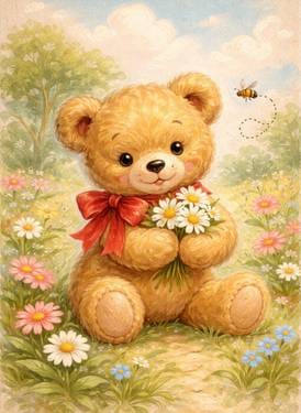 Garden Bear — Painting