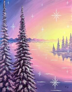 Snowflake Lake - Paint and sip event at Black Sheep Foothill in Salt Lake City , UT - PaintNite.com
