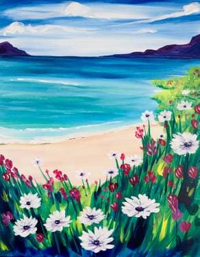 Daisies at Diver's Cove - Paint and sip event at Mongolian Village Grill West in Nepean, ON - PaintNite.com