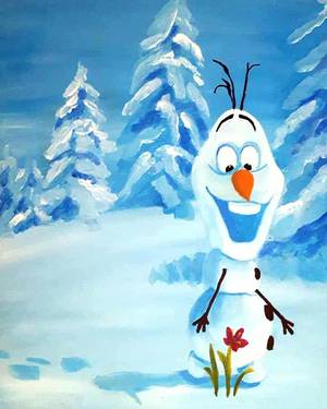 Winter Olaf Paint & Sip in Upland — Painting