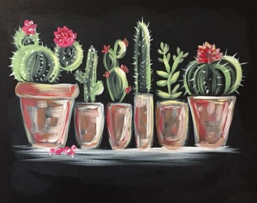 Cactus Collection Painting Event in Mesa Az — Painting