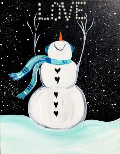 Winter Snowman Love