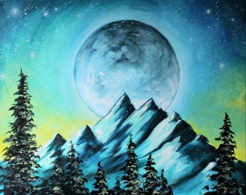 Cold Moonlit Mountain