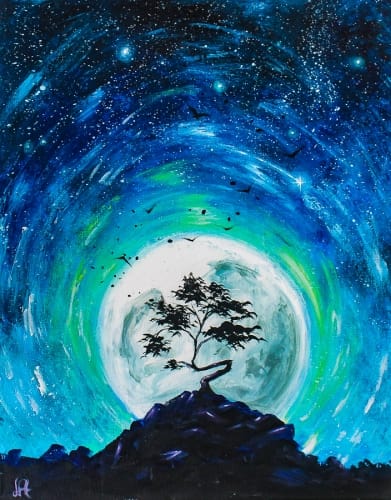 Blue Moon Starry Night II
