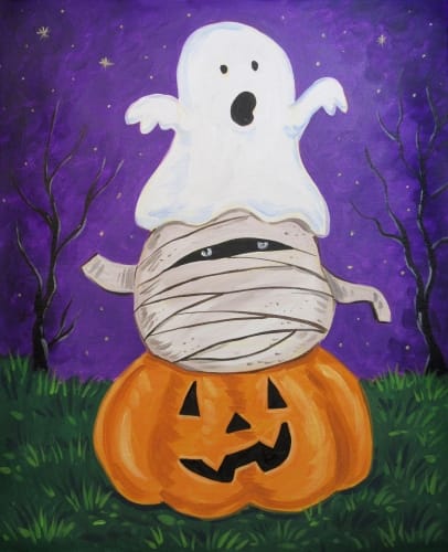 "Stack-O-Characters" — Painting