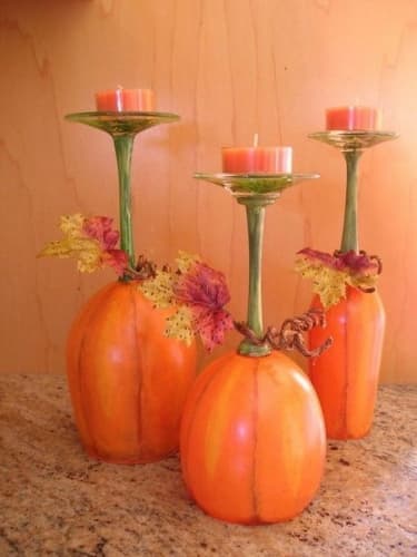 Pumpkin Wine Glasses
