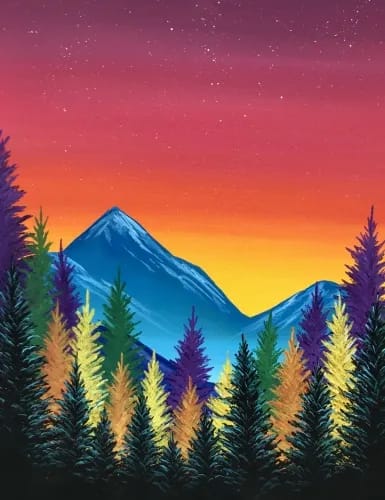 Autumn Sunset Pine