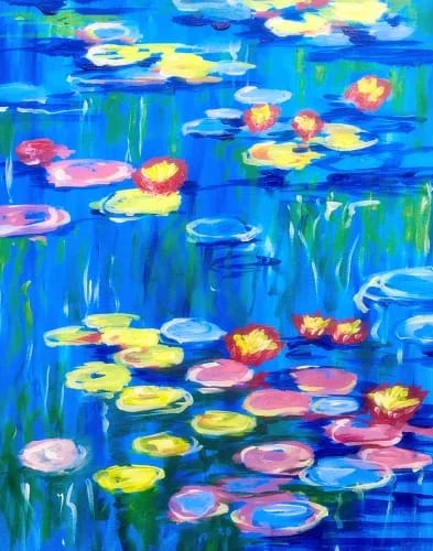 Monet's Vibrant Lily Pads