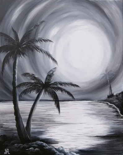 Moonlit Palm Noir