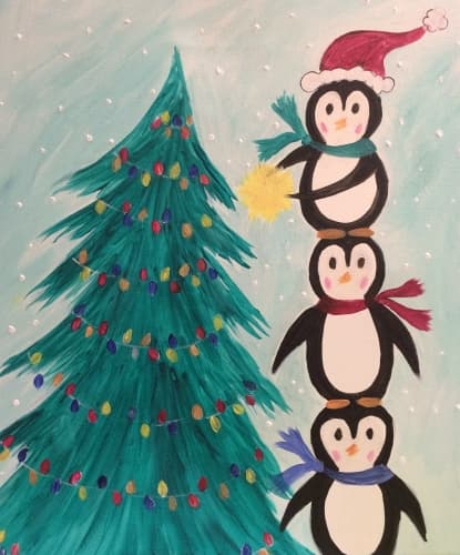 Christmas Penguin Ladder