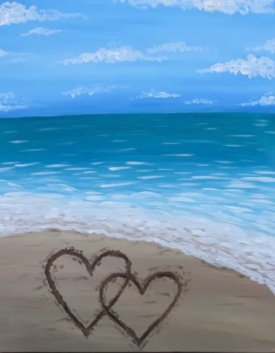 Two Hearts on the Beach