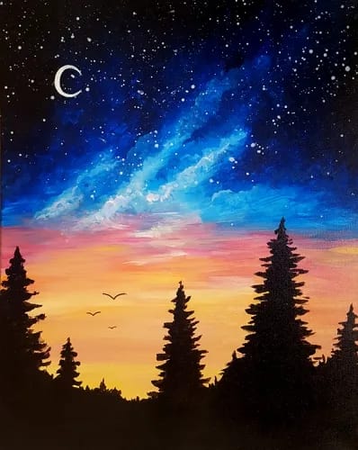 Nightfall in the Pines