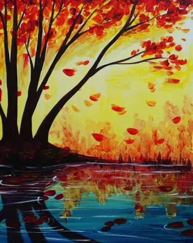 Fall Pond Reflection