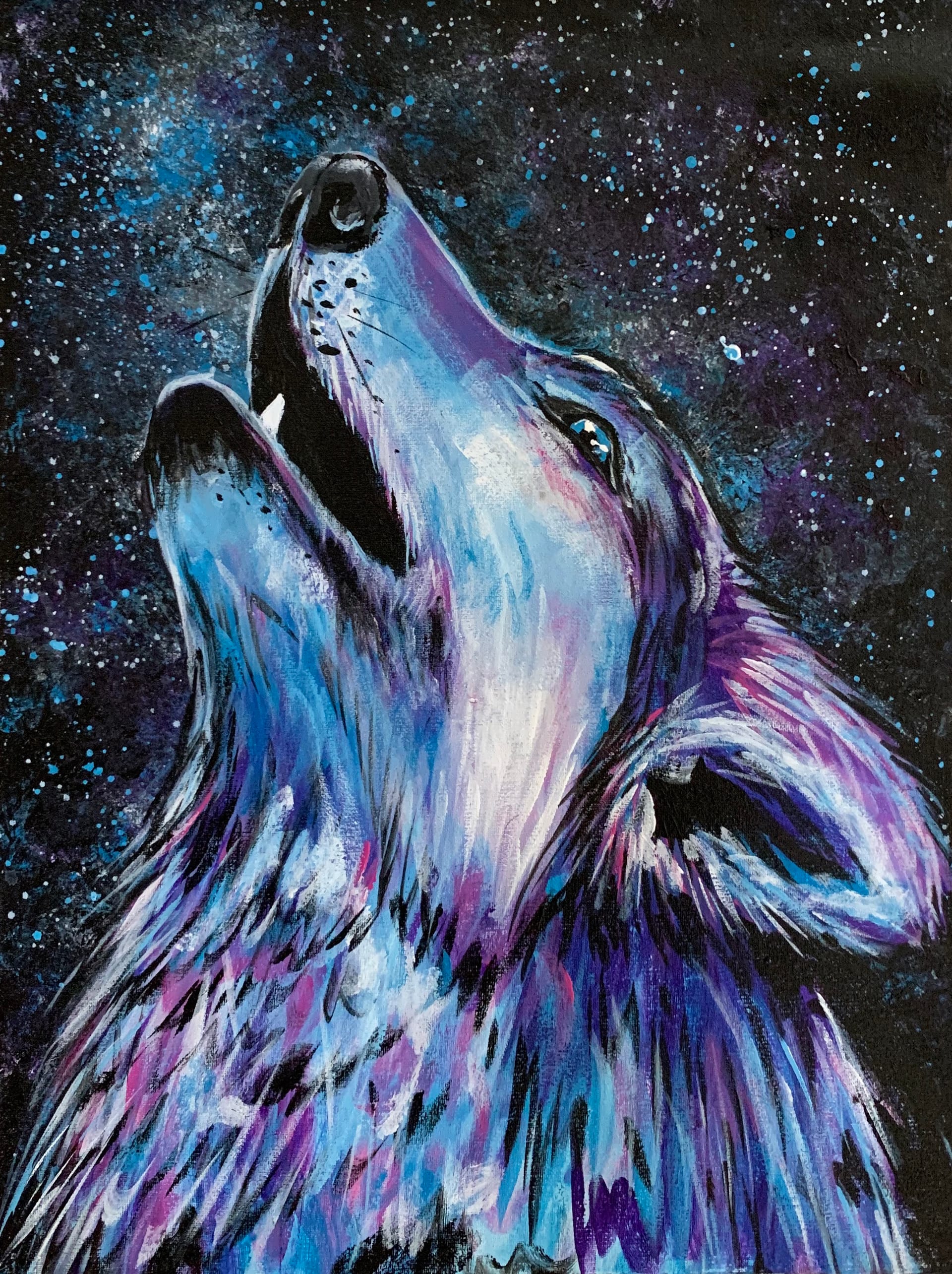Midnight Woodland Wolf