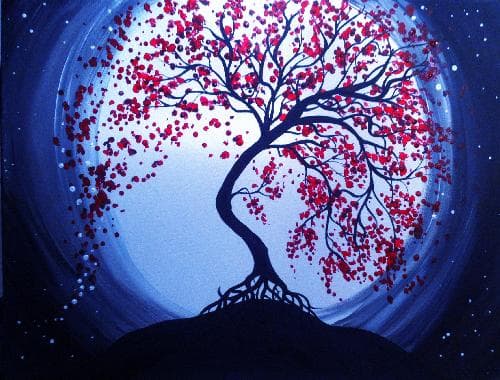 Blue Moon Cherry Blossoms