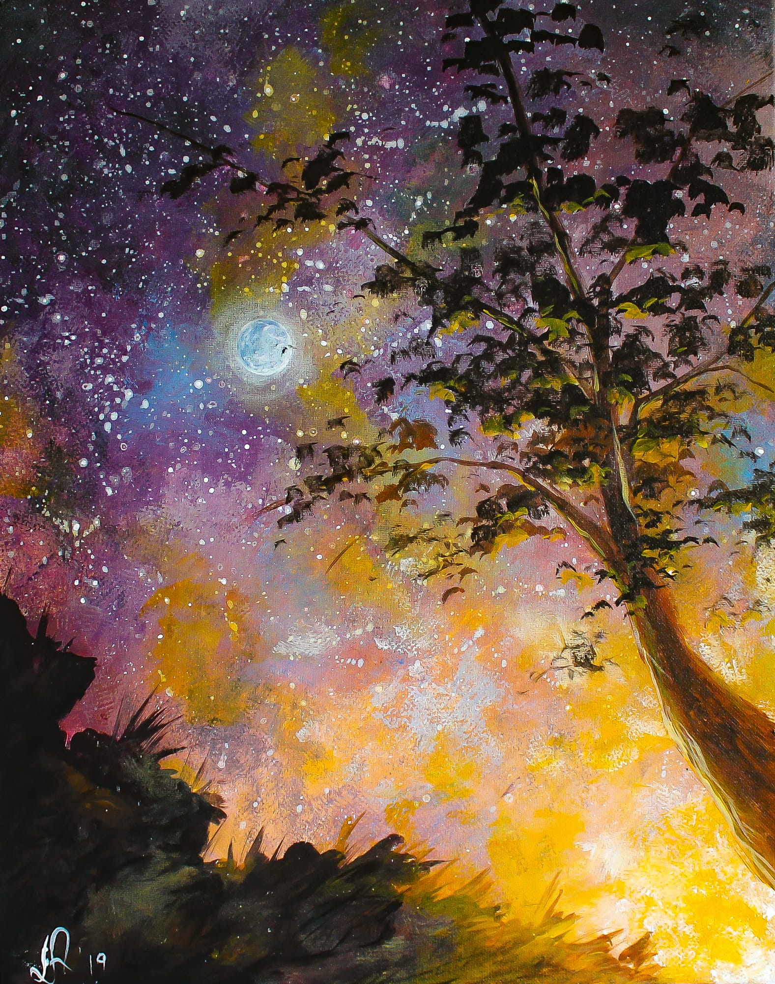 Purple Starry Night