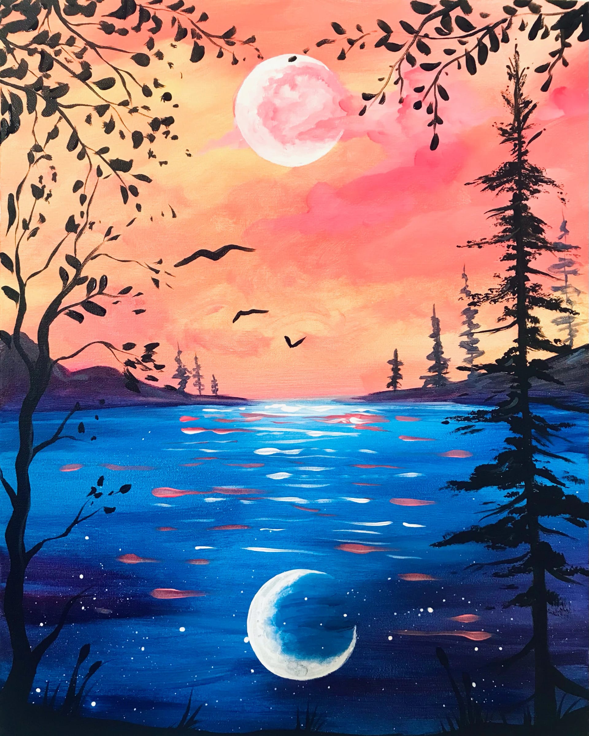 Crescent Moon Reflection