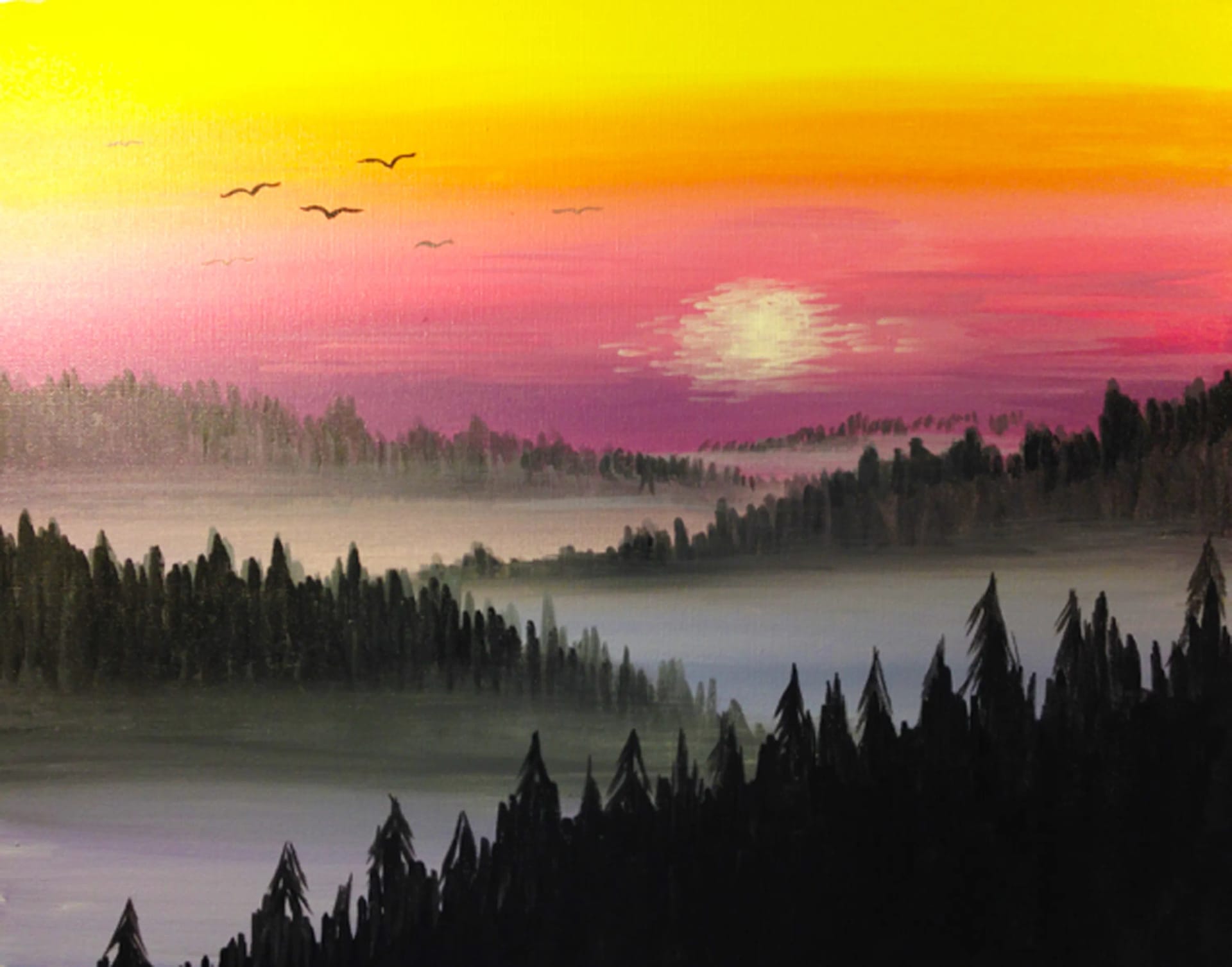 Misty Mountain Sunrise