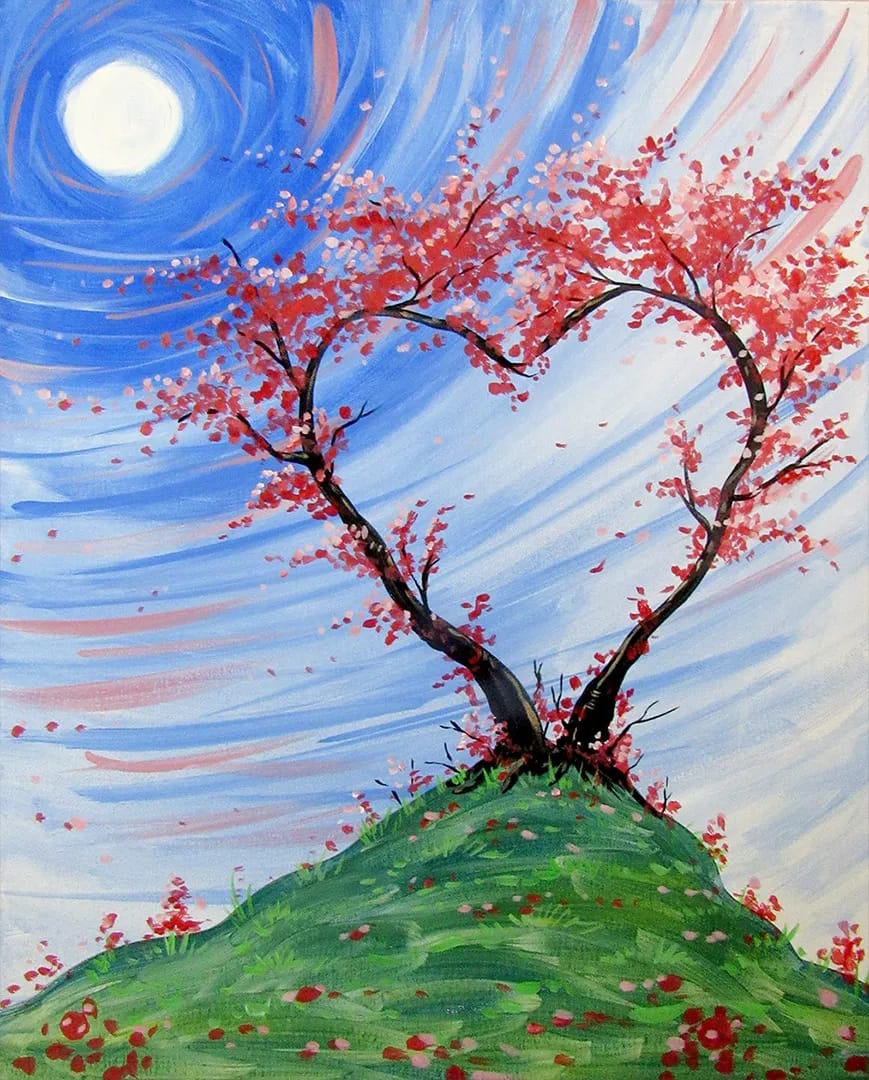 Tree Heart Blossoms