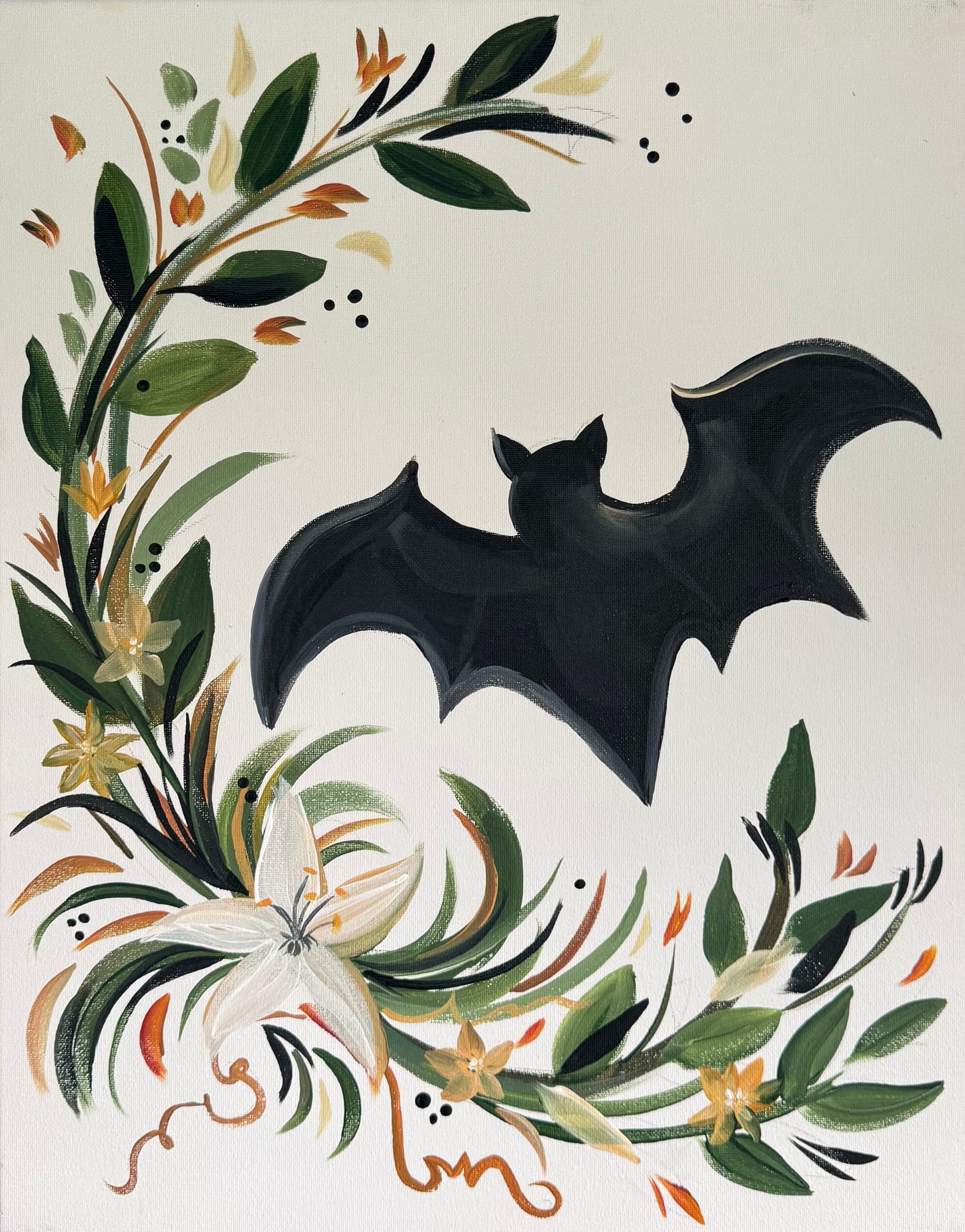 Beautiful Boho Halloween Bat