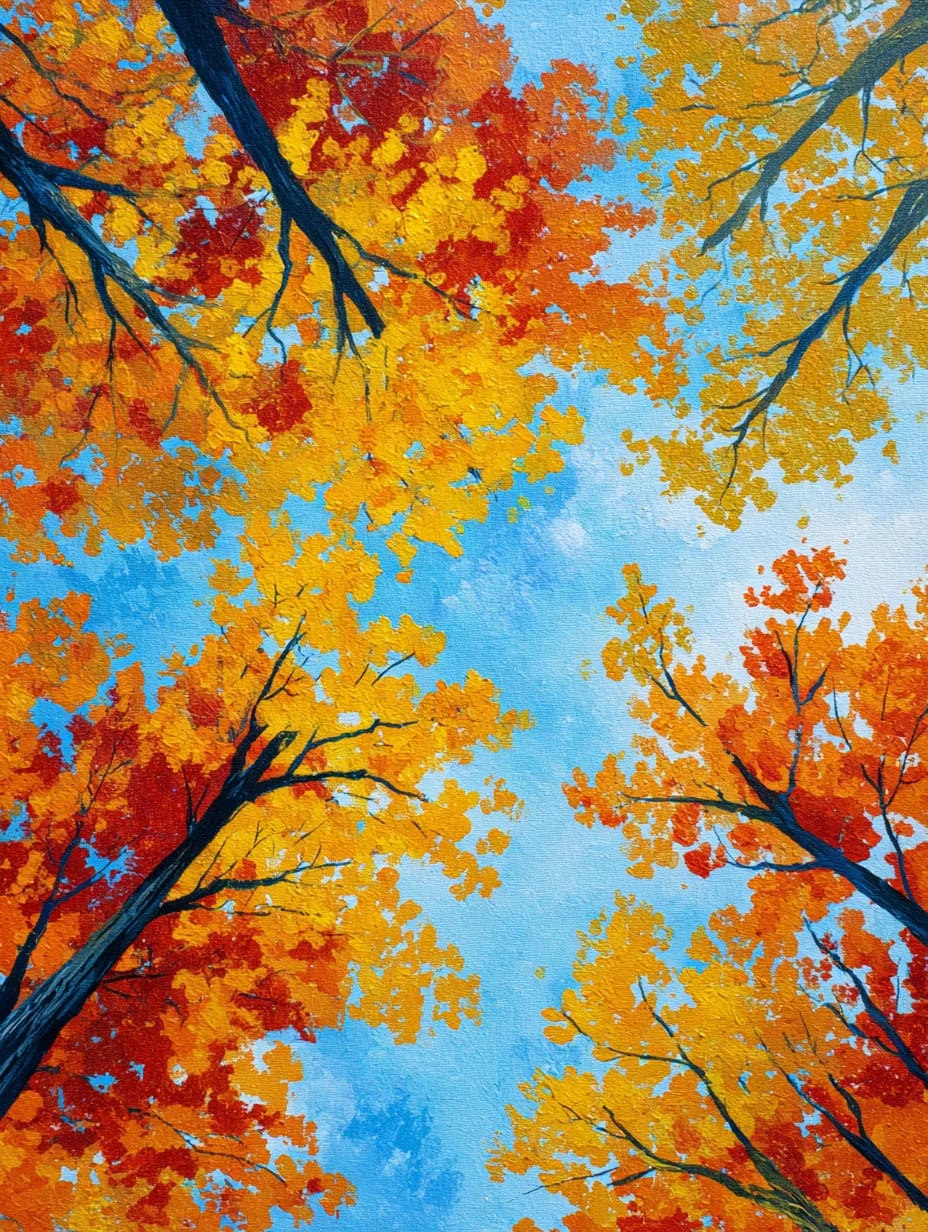 Through the Fall Tree Tops