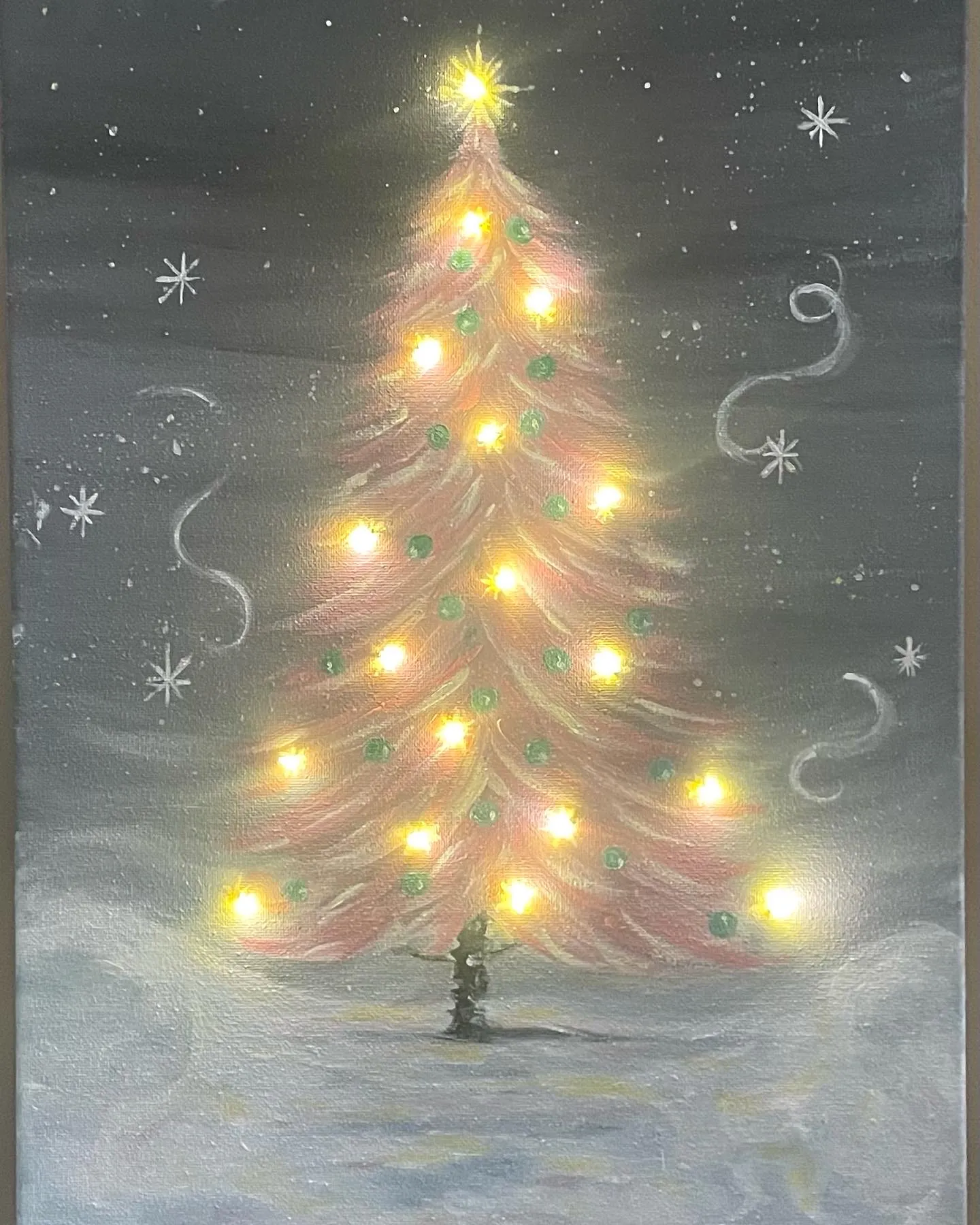 Lit Christmas tree #2