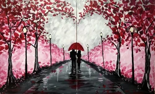Valentine Stroll Partner Painting
