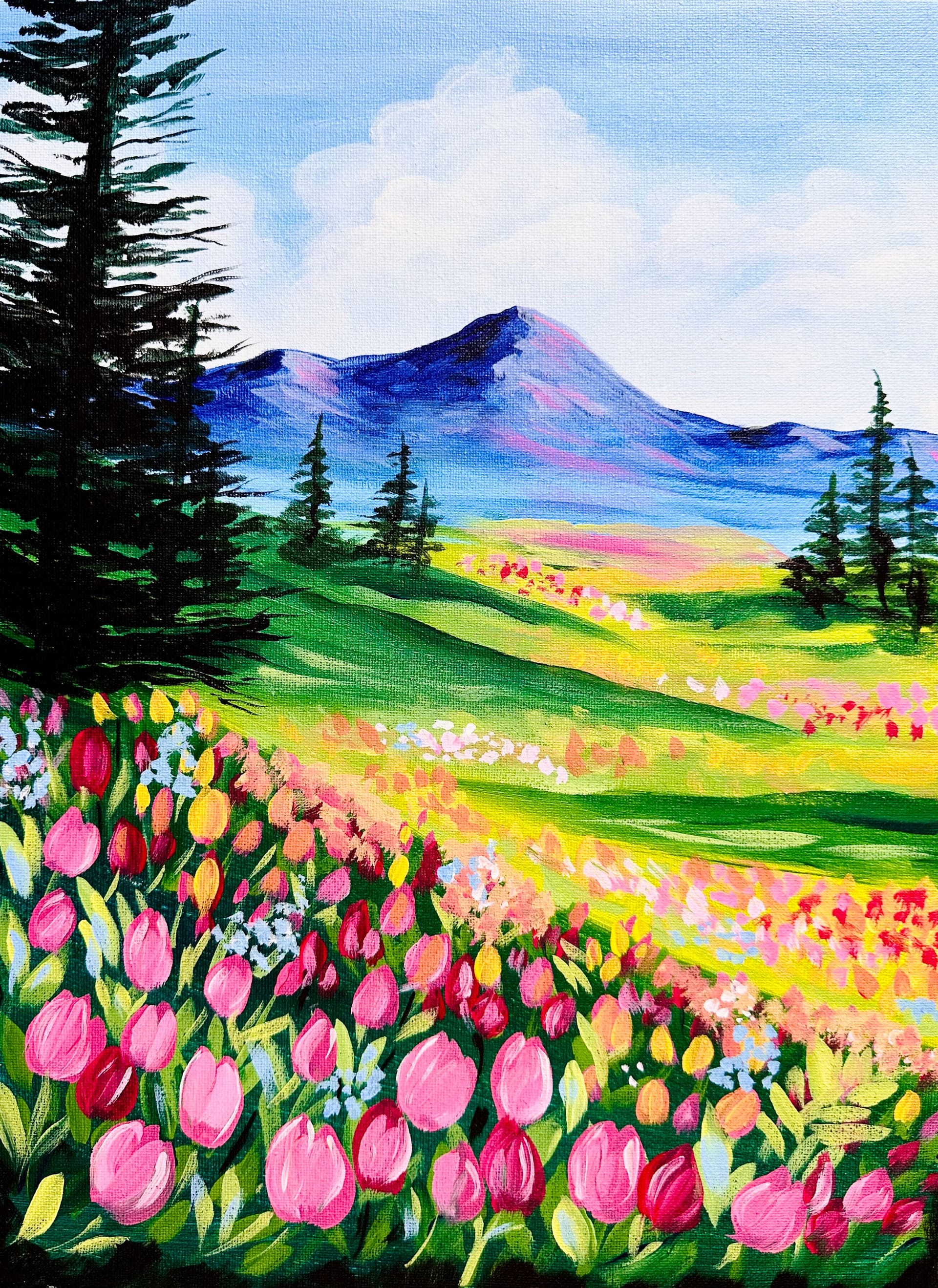 Dreamy Tulip Field